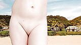 Hot Gay Blonde Model In The Public Beach Sexy Nude Dancing Big Butt Booty Teen Crossdresser snapshot 3