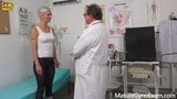 Hot mature cougar Belinda Bee made to cum by freaky doctor snapshot 3