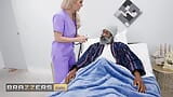 Nurse SlimThick Vic Discover Hollywood's Hard Cock Under The Sheets Can't Help But Slide It In Her Ass - BRAZZERS snapshot 4