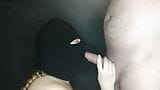 Cutie in a balaclava got a juicy dick in her mouth! snapshot 3