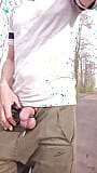 Almost caught. I have to piss off. Take a short break to pee. Going for a walk with cock pointing and pissing in public snapshot 10