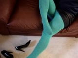 Blue Nylon and Black High Heels Shoes and Ready for LOVE snapshot 9