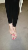 Sabrina show her incredible feet in a close up snapshot 1