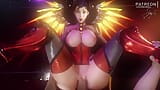 Devil Mercy On Her Back Getting A Big Creampie snapshot 9