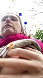 Almost got caught playing with my tits in public when it was super nippy out! snapshot 3