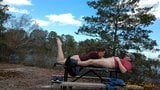 Amateur wife fucked and creampied on public picnic table snapshot 2