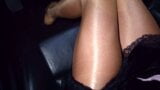 Piss in my shiny Danskin tights on street snapshot 4