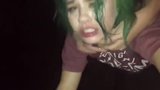 Nice submissive green hair slut give a head and fuck snapshot 6