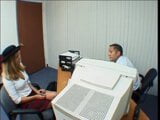 Coed blows college counselor in office snapshot 2