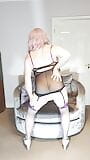 Sexy TV is sheer basque and stockings snapshot 6