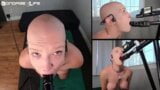 Advanced Dildo Training for sexy bald woman snapshot 22