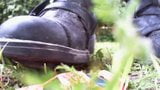 Superb crushing video in a public garden getting trampled snapshot 9