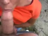 Park blowjob and facial snapshot 3