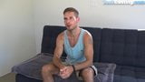 Hung casting otter masturbates on the couch snapshot 2