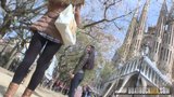 Fata siciliană surprinde Katana turistică cu sex lesbian în public snapshot 2