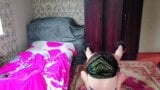 Upside down hot ass cute legs striptease in sister's underpants snapshot 1