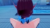 POV fucking Undyne in a swimming pool. Undertale Hentai. snapshot 4