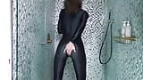 Super Shiny Spandex Catsuit Tease! snapshot 12