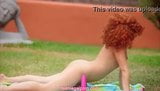 cute redhead practicing yoga snapshot 8