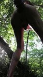 Janatg sola en el bosque con un consolador enorme snapshot 9