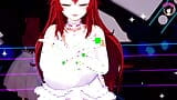 Sexy demon girl com peitos gigantes dançando em vestido branco sexy (3D HENTAI) snapshot 6