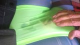 Cum in neon green girls pants. snapshot 9