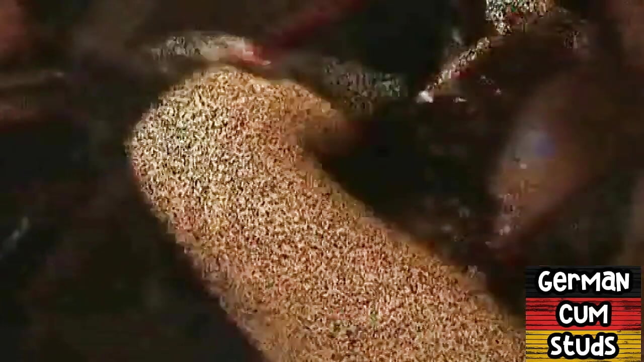 German amateur stud in sling fucked in gangbang action