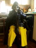 Black and yellow oilskin wank. snapshot 5