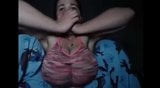 daughter showing for step dad on cam. snapshot 1