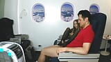 Stewardess gives nylon footjob in plane! snapshot 10