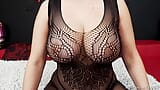 Busty Belgian Babe Lady Lyne Big Tits in Fishnets snapshot 5