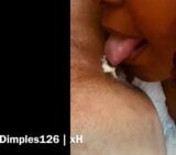 Dimples126 ébano bbw rimming interracial cu dos amantes com fetiche por cheesecake snapshot 9