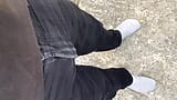 Pissing my black jeans outside snapshot 2