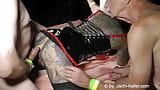 Gangbang with full tattooed MILF Cleo in the Fornica sex cinema in Iserlohn (germany) snapshot 5