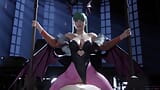 Darkstalkers Morrigan Aensland jezdí na velkém čůrákovi snapshot 2