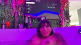 Amateur réel, une latina brune sexy à gros nichons veut se faire baiser en suçant une bite dans la baignoire et chevauche une bite pour une éjaculation snapshot 9