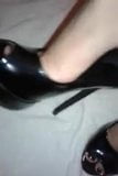 Meus pezinhos e o Peep Toe Preto salto agulha alto snapshot 8