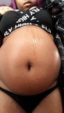 Fat girl bloats and massages her bloated belly snapshot 13