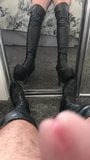 Thigh boots and handjob snapshot 1