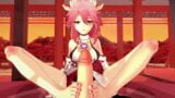 Genshin impact - Yae Miko's voetplezier & anaal spel snapshot 4