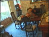 Sexy blonde sucks her mans dick then gets fucked in the ass on dining room floor snapshot 2