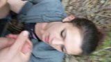 Cumming on her face in the woods snapshot 1