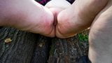 Ass and labia, hard whipping in the woods snapshot 9