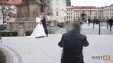 HUNT4K. Cute teen bride gets fucked for cash in front of her groom snapshot 1