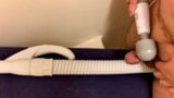 Hand Massager Vibrator Pressing A Small Penis On A Vacuum Cleaner Hose And Cumming On It snapshot 3