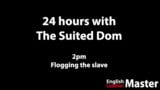 Suited Dom flogs slave with two whips PREVIEW snapshot 1