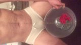 Pissing my panties into a bowl of panties snapshot 3