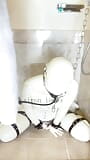 White rubber toilet . I come by masturbating snapshot 4