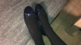 Me in pantyhose and ballet flats snapshot 5