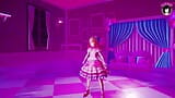 Sexy dicker Teenager im rosa Kleid tanzt + zieht sich allmählich aus (3D HENTAI) snapshot 1